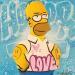 Painting homer by Lemoine Mael | Painting Pop-art Pop icons Graffiti Acrylic