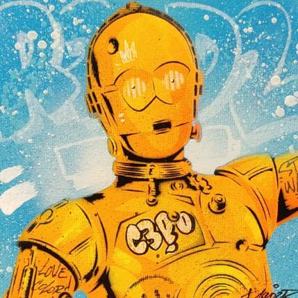 Painting c3pO by Lemoine Mael | Painting Pop-art Acrylic, Graffiti Pop icons