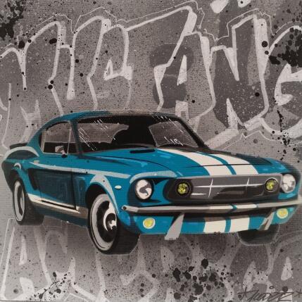 Gemälde mustang von Lemoine Mael | Gemälde Pop-Art Acryl, Graffiti Pop-Ikonen
