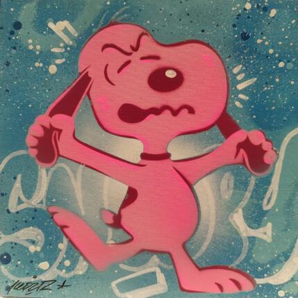 Peinture snoopy grognon pop par Lemoine Mael | Tableau Pop-art Acrylique, Graffiti Icones Pop