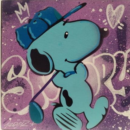 Gemälde snoopy golf pop von Lemoine Mael | Gemälde Pop-Art Acryl, Graffiti Pop-Ikonen