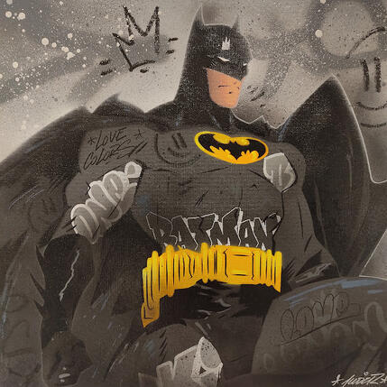 Painting bat king by Lemoine Mael | Painting Pop-art Acrylic, Graffiti Pop icons