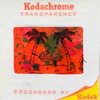 Peinture Snoopy diapo hamac  par Kikayou | Tableau Pop-art Acrylique, Collage, Graffiti Icones Pop