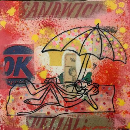 Peinture Pink playa par Kikayou | Tableau Pop-art Acrylique, Collage, Graffiti Icones Pop
