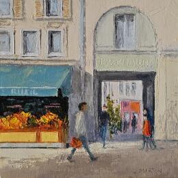 Painting Rueil, passage d'Arcole et son verger by Martin Laurent | Painting Figurative Oil Urban