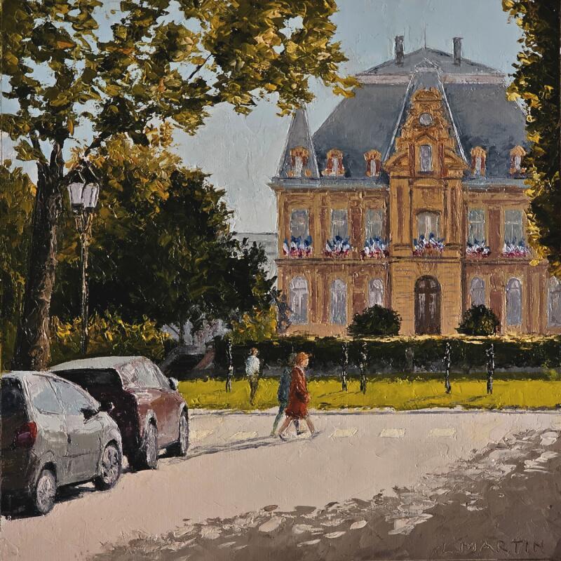 Peinture Rueil, avenue Georges Clémenceau par Martin Laurent | Tableau Figuratif Urbain Huile