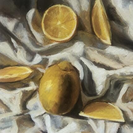 Peinture Citrons par Sellier Octavia | Tableau Figuratif Huile Natures mortes