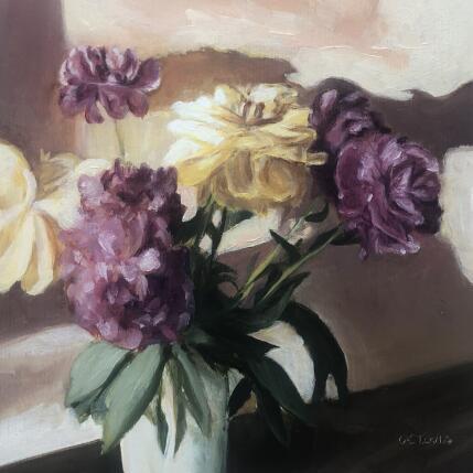 Peinture Fleurs par Sellier Octavia | Tableau Figuratif Huile Nature, Natures mortes