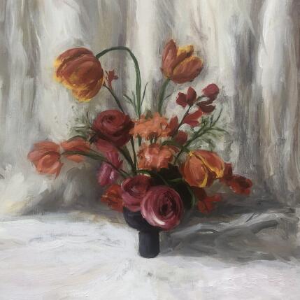 Peinture Vase 2 par Sellier Octavia | Tableau Figuratif Huile Nature, Natures mortes