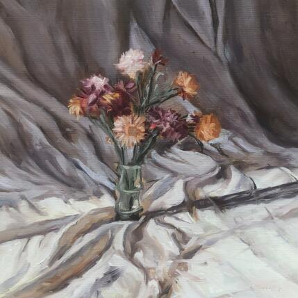 Peinture Vase 3 par Sellier Octavia | Tableau Figuratif Huile Nature, Natures mortes