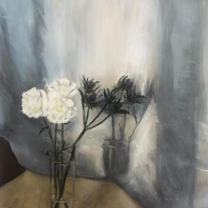 Peinture Fleurs 2 par Sellier Octavia | Tableau Figuratif Huile Nature, Natures mortes