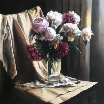 Peinture Bouquet de fleurs par Sellier Octavia | Tableau Figuratif Huile Natures mortes