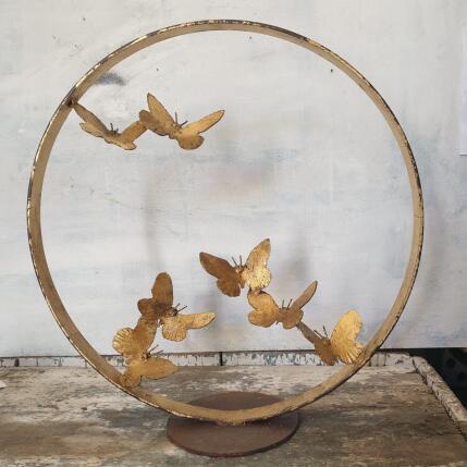 Sculpture Envolée Destructurée par Eres Nicolas | Sculpture Figuratif Métal Animaux