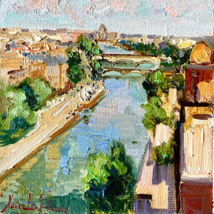 Peinture Lumiere de Seine par Xanlar | Tableau Impressionnisme Huile Marine, Paysages, Urbain