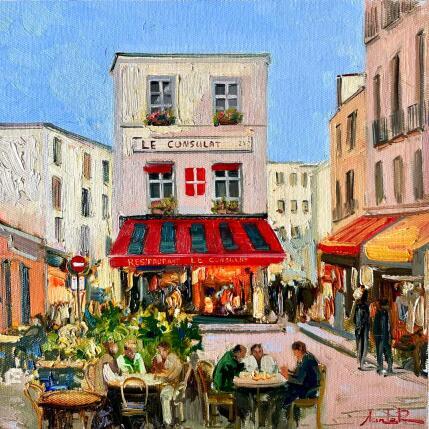 Peinture Morning Notes in Paris par Xanlar | Tableau Impressionnisme Huile Architecture, Scènes de vie, Urbain