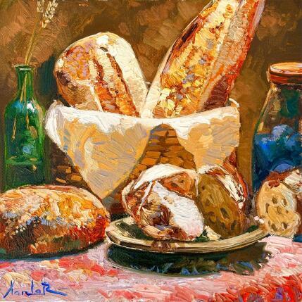 Peinture Pain et Bénédiction par Xanlar | Tableau Impressionnisme Huile Nature, Natures mortes, Scènes de vie
