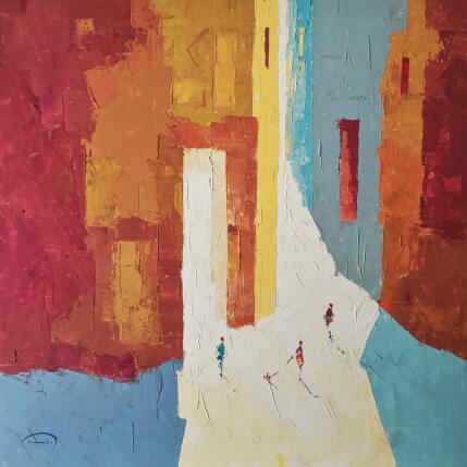 Gemälde Perfum de tardor von Tomàs | Gemälde Impressionismus Öl Alltagsszenen, Urban