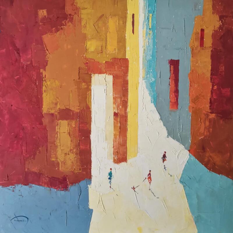 Painting Perfum de tardor by Tomàs | Painting Impressionism Urban Life style Oil