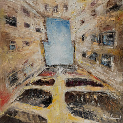 Peinture Vieux Lyon par Mande | Tableau