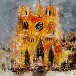 Pintura Cathédrale Saint-Jean-Baptiste por Mande | Pintura