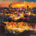 Painting Lyon by night by Mande | Painting
