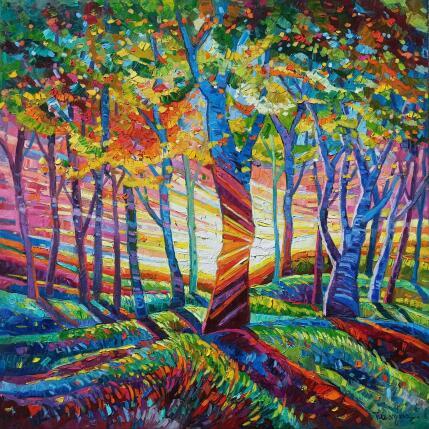 Peinture Fall Rhapsody  par Georgieva Vanya | Tableau Figuratif Huile Paysages