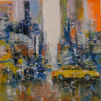 Painting taxi à manhattan by Dessein Pierre | Painting Figurative Oil Pop icons