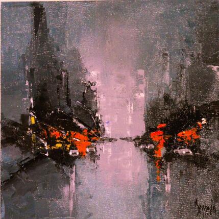 Painting Lumière orange  by Dessein Pierre | Painting Figurative Oil Pop icons