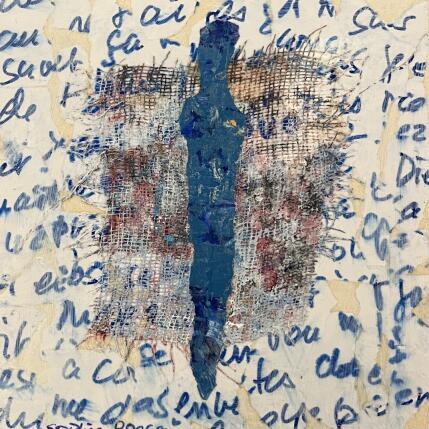 Peinture L'écriture par Rocco Sophie | Tableau Art Singulier Acrylique, Collage, Sable