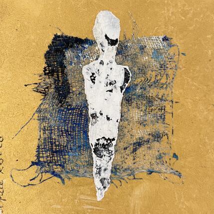 Peinture Broderie par Rocco Sophie | Tableau Art Singulier Acrylique, Collage, Sable