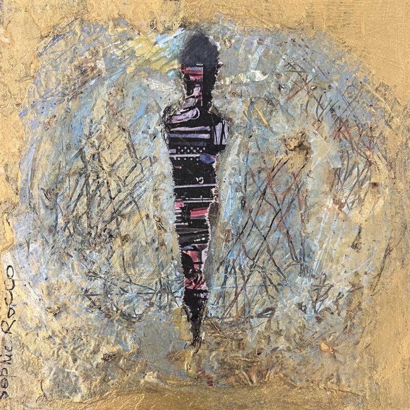 Peinture Le guide par Rocco Sophie | Tableau Art Singulier Acrylique Collage Sable