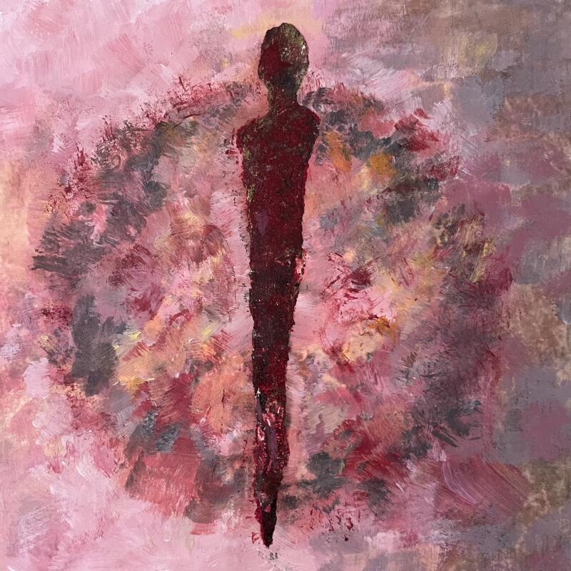 Painting Gerbe florale by Rocco Sophie | Painting Raw art Acrylic Gluing Sand