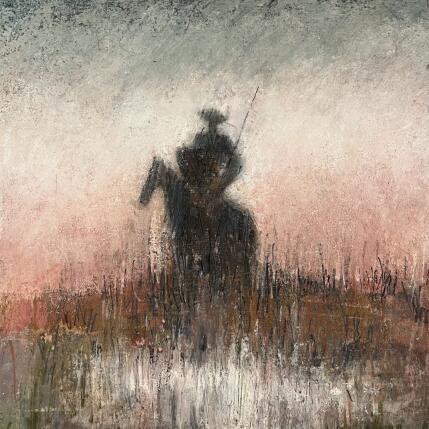 Peinture Don Quichotte par Rocco Sophie | Tableau Art Singulier Acrylique, Collage, Sable