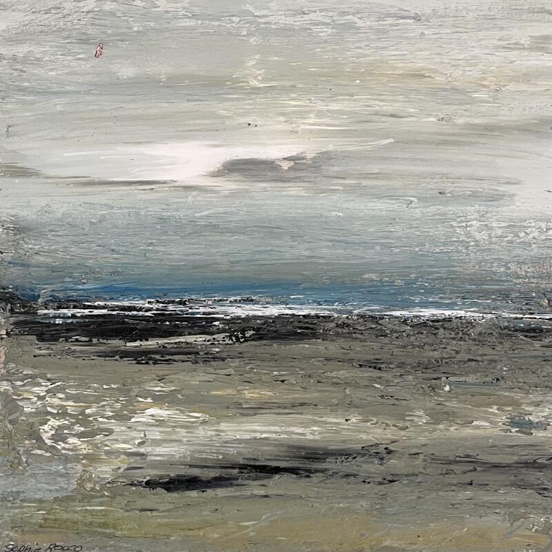 Peinture Après l'orage par Rocco Sophie | Tableau Art Singulier Acrylique Collage Sable