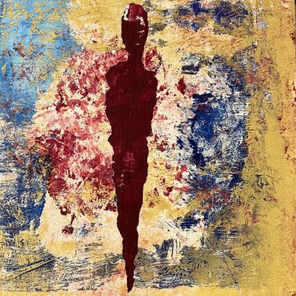 Peinture Matin, soir sur la terre par Rocco Sophie | Tableau Art Singulier Acrylique, Collage, Sable