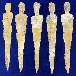 Peinture Fées magiques par Rocco Sophie | Tableau Art Singulier Acrylique, Collage, Sable