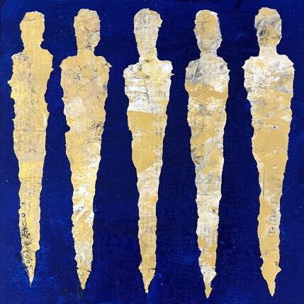 Peinture Fées magiques par Rocco Sophie | Tableau Art Singulier Acrylique, Collage, Sable