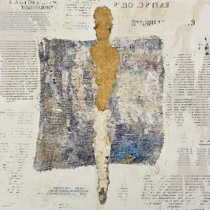 Peinture Le chef d'orchestre par Rocco Sophie | Tableau Art Singulier Acrylique, Collage, Sable