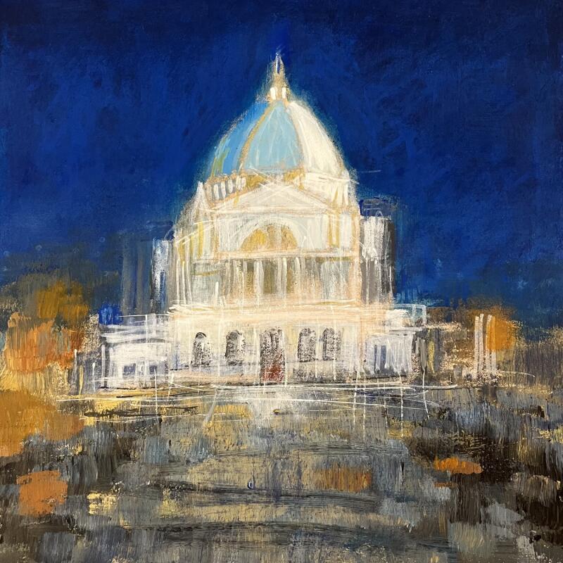 Painting L'oratoire by Rocco Sophie | Painting Raw art Acrylic Gluing Sand