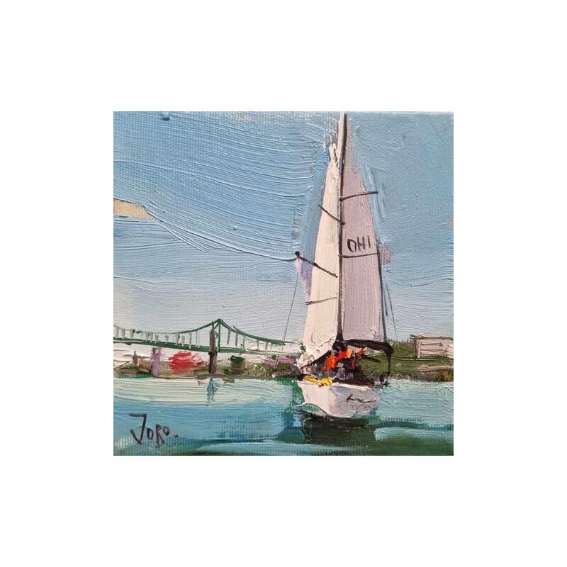 Painting Sailing by Joro | Painting Figurative Urban Oil