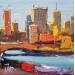 Painting Downtown view by Joro | Painting Figurative Urban Oil