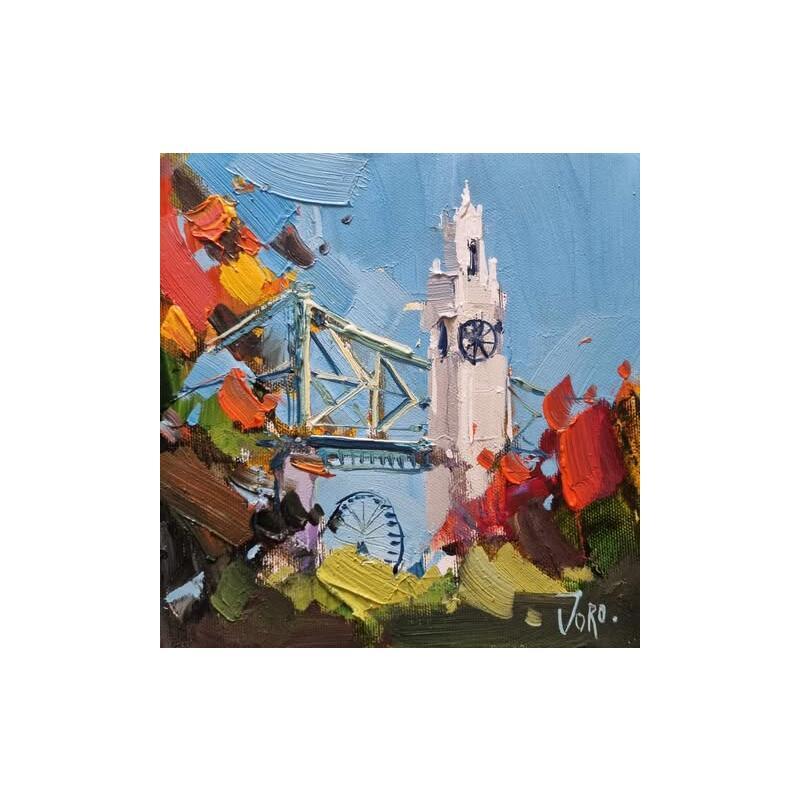 Painting Beautiful Montréal by Joro | Painting Figurative Urban Oil