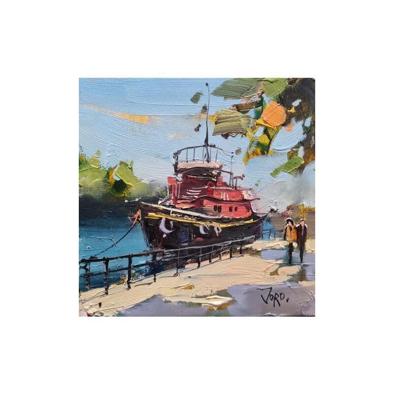 Painting The port by Joro | Painting Figurative Urban Oil