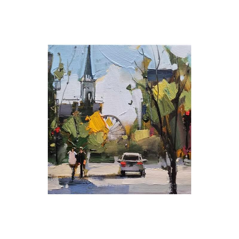 Painting Montréal morning by Joro | Painting Figurative Urban Oil