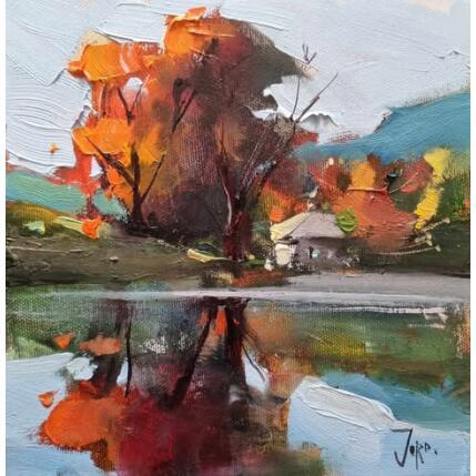 Painting The lake by Joro | Painting Figurative Oil Pop icons, Urban