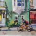 Painting Morning ride by Joro | Painting Figurative Urban Oil