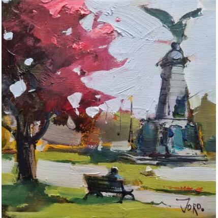 Painting In the park by Joro | Painting Figurative Oil Pop icons, Urban