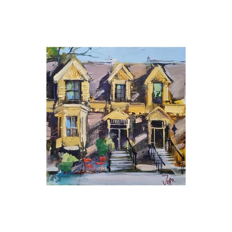 Painting Morning sun light by Joro | Painting Figurative Urban Oil