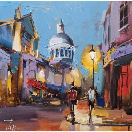Painting Marché Bonsecours by Joro | Painting Figurative Oil Urban