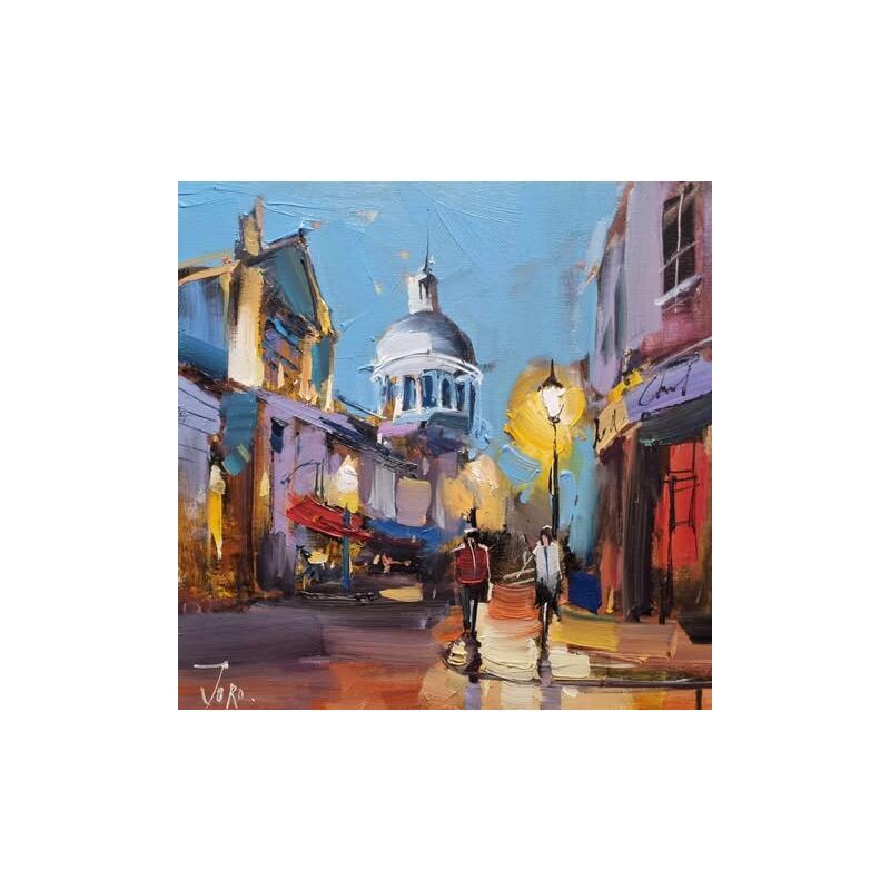 Painting Marché Bonsecours  by Joro | Painting Figurative Urban Oil